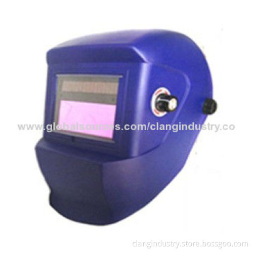 Auto Darkening Welding Helmet, Solar Powered, Adjustable Shade, Blue Design
